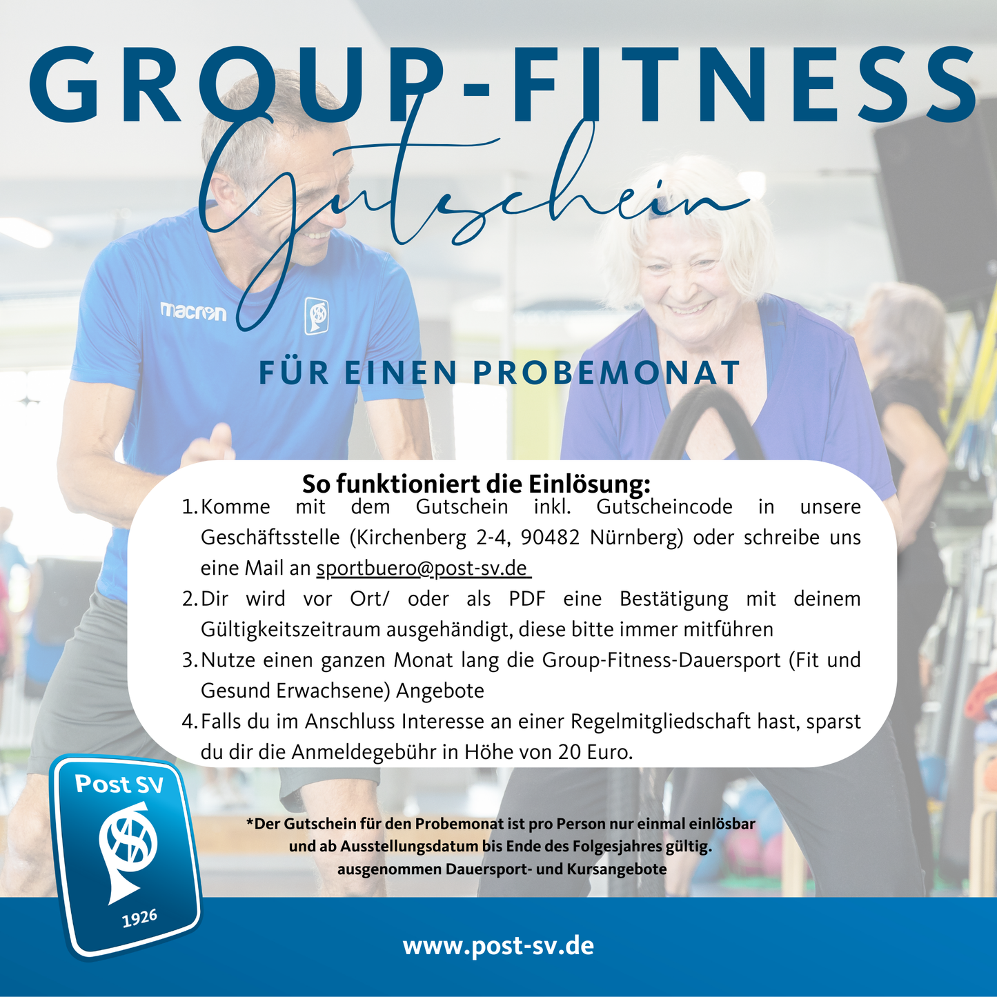 Gutschein Group-Fitness Dauersport