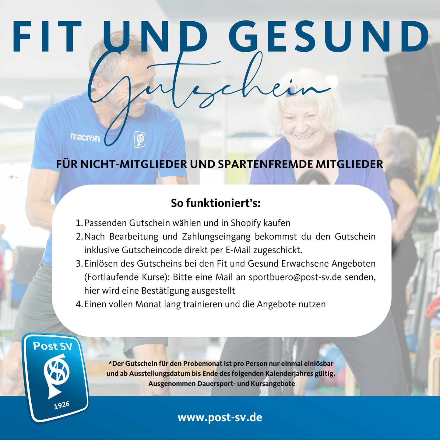 Gutschein Fit und Gesund (Fortlaufende Kurse) für Bestandsmitglieder